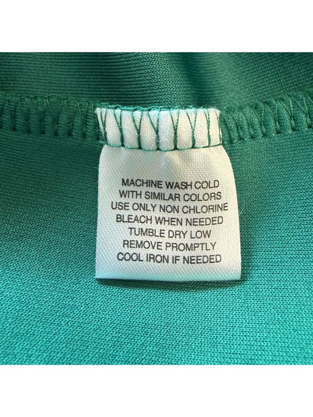 Vtg French Laundry Womens 1X Top Green Layered-Look Buttons White Collar 3/4 - Picture 9 of 15